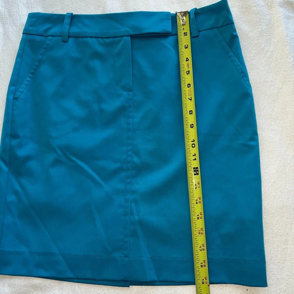 Trina Turk Nalin Blue Teal Pencil Skirt in Azure Turquoise Size 6 - Picture 6 of 8